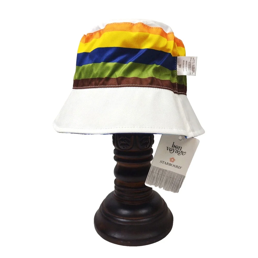 Bon Voyage Kids Size Sharks Reversible Bucket Hat Carnival Cruise Polyester OSFA